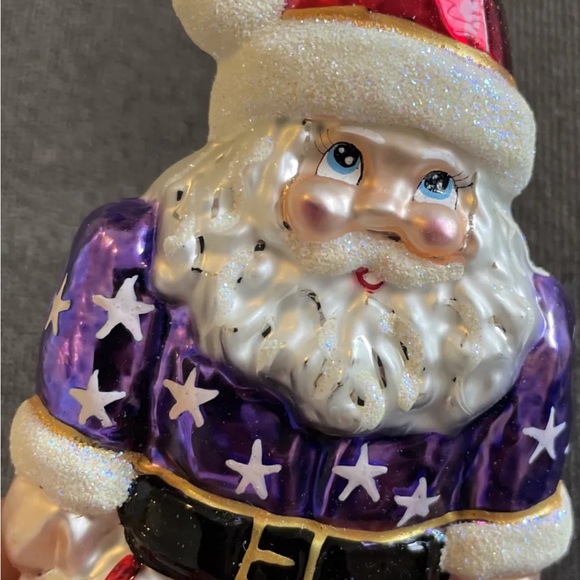 Christopher Radko Christmas Ornament Xmas UNCLE SAM SANTA American Flag - Picture 5 of 6